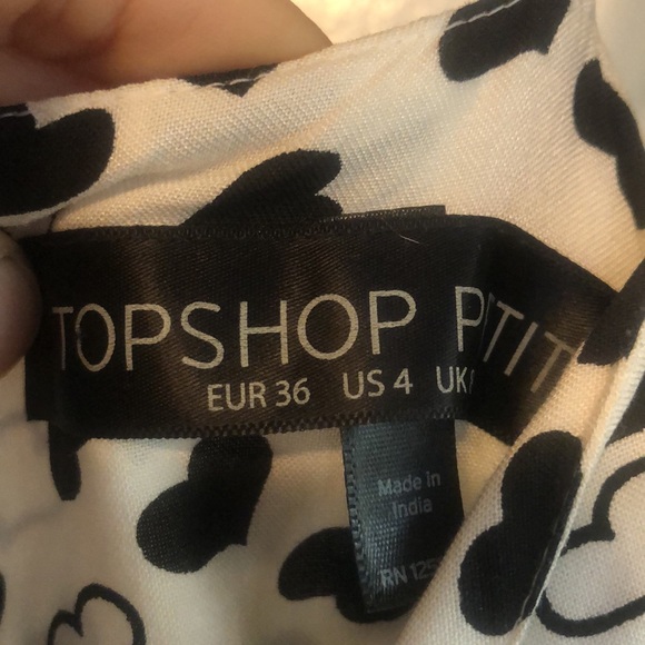 TOPSHOP Petite size 4 heart print maxi dress - Picture 4 of 9